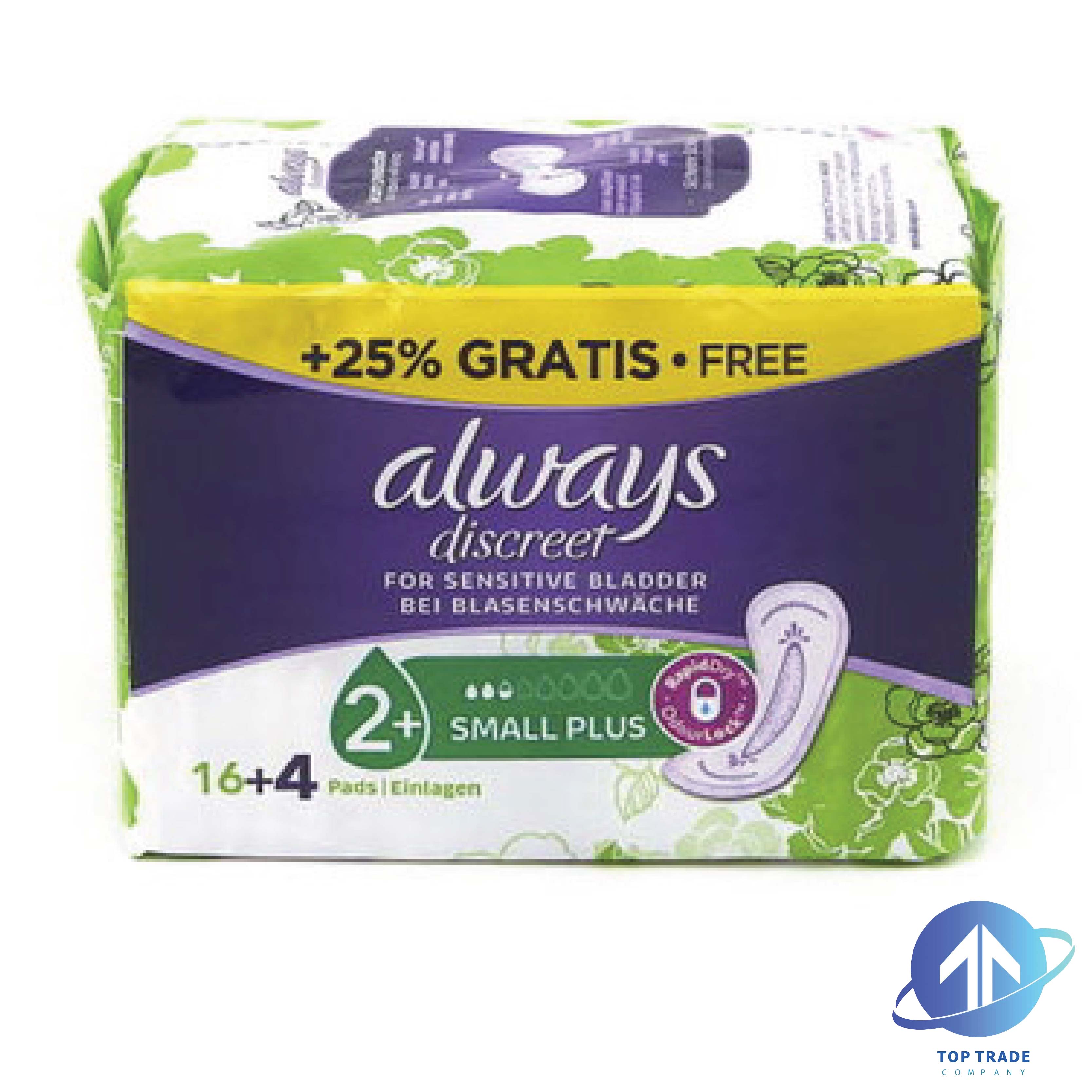 Always Discreet sanitary napkins 16 + 4 pcs Small Plus